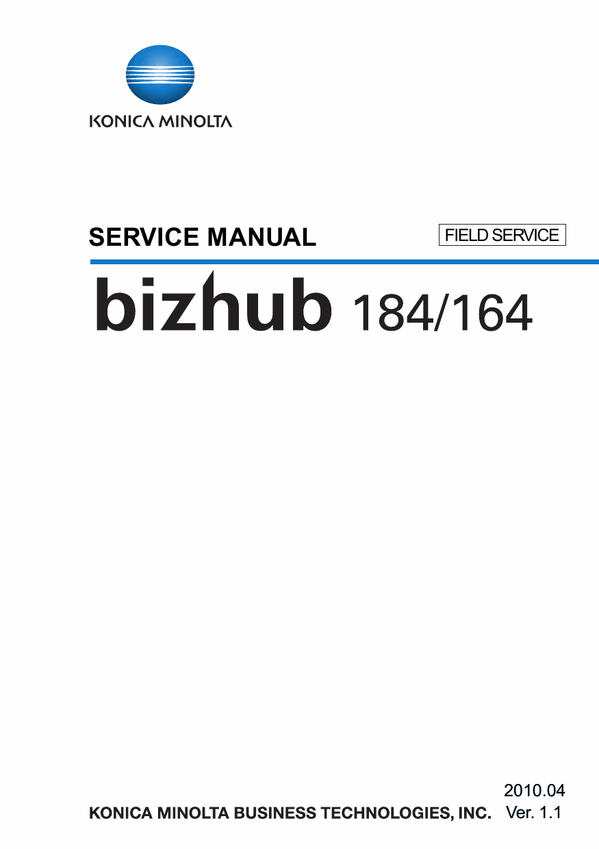 Konica-Minolta bizhub 164 184 FIELD-SERVICE Service Manual-1